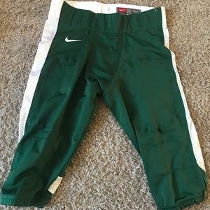 Mens L Nike Green Football Open Field Pro Pants